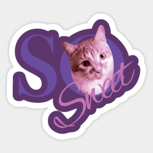So sweet with a cat Sticker